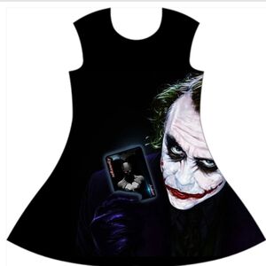 Joker Graphic Black Dress